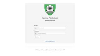 Kadpoly Portal | Administrative Login - Kaduna Polytechnic
