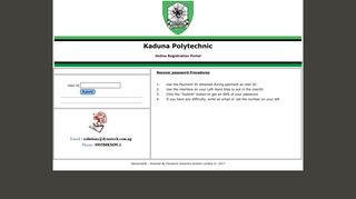Kadpoly Registration Portal - Kaduna Polytechnic