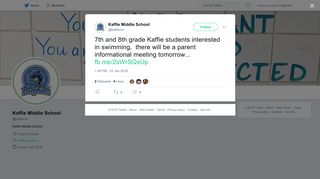 Kaffie Middle School on Twitter: 