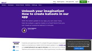 How to create quizzes in the Kahoot! app