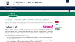 Kahoot! : Free Tool for Creating Learning Games ! | Scarfe Digital ...