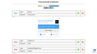 kahoot.it - free accounts, logins and passwords