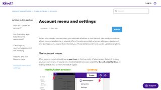 Account menu and settings - Help and Support Center - Kahoot!