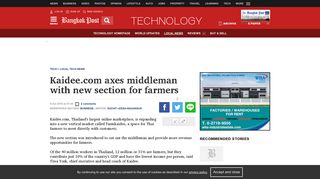 Kaidee.com axes middleman with new section for farmers | Bangkok ...