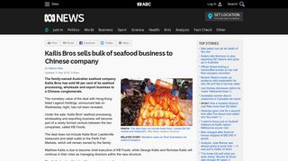 Kailis Bros sells bulk of seafood business to Chinese company - ABC ...