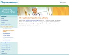 CPP Colorado - KP HealthConnect Online-Affiliate - Kaiser Permanente