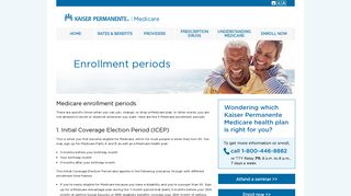 Medicare Enrollment Periods 2019 | Kaiser Permanente Washington