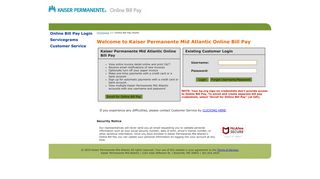 Kaiser Permanente Mid Atlantic - Online Bill Pay