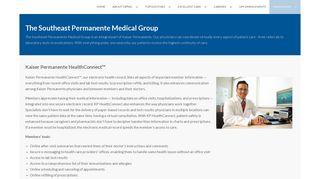 KP HealthConnect - The Southeast Permanente Medical Group