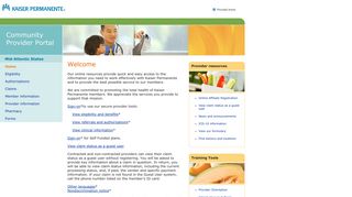 Community Provider Portal Mid-Atlantic States - Kaiser Permanente