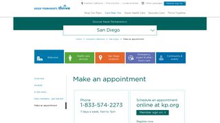Make An Appointment | San Diego | Kaiser Permanente