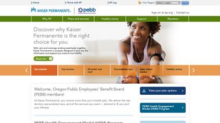 Kaiser Permanente® | Home | Oregon Public Employees' Benefit Board