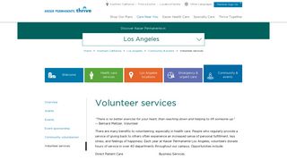 Los Angeles Volunteer Services | Kaiser Permanente