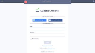 Login - Kaizen Platform
