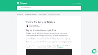Inviting Students to Kaizena | Kaizena Help Center
