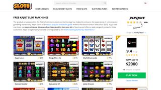 Kajot™ Slot Machine Games & Casino Bonuses | Play for Free Online!
