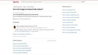 How to login to KakaoTalk online - Quora