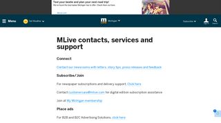 MLive contacts, services and support | MLive Contacts - MLive.com