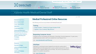 Medical Professional Online Resources - Kaleida Health Medical ...