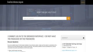 I cannot log in to the browser interface. I do not have the ... - Support
