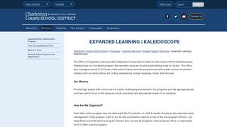 Expanded Learning | Kaleidoscope - Charleston County School District