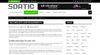 Kali Linux Auto-Login On Raspberry Pi 3 | sdatic.com