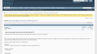 How to auto login on Kali Linux 18.3 RPi Zero W - Kali Linux Forums