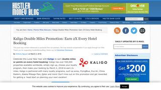 Kaligo Double Miles Promotion: Earn 2X Every Hotel Booking