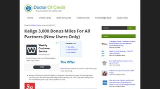 Kaligo 3,000 Bonus Miles For All Partners (New Users Only) - Doctor ...