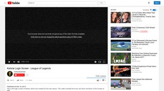 Kalista Login Screen - League of Legends - YouTube