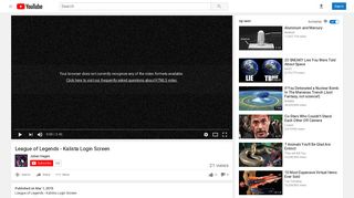 League of Legends - Kalista Login Screen - YouTube