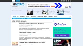 Finextra: latest articles for Kalixa