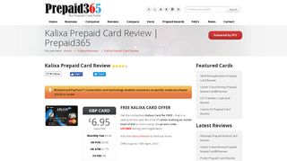 Kalixa Prepaid Card Review | Prepaid365