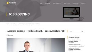 eLearning Designer – Nuffield Health – Epsom, England (UK ...