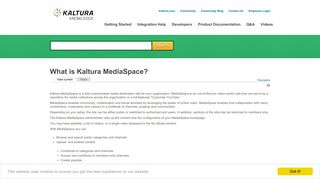 What is Kaltura MediaSpace? | Knowledge Center