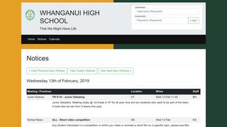 Kamar Portal - Whanganui High School