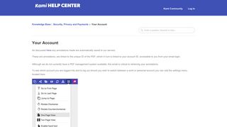 Your Account | Kami Help Center