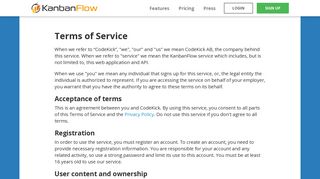 Terms of Service - KanbanFlow