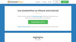 Mobile app for iPhone and Android - KanbanFlow