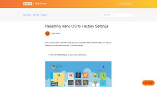 Resetting Kano OS to Factory Settings – Kano Help