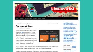 First steps with Kano | Blog My Wiki! - suppertime!