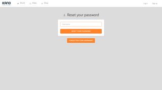 Kano World - Reset Password