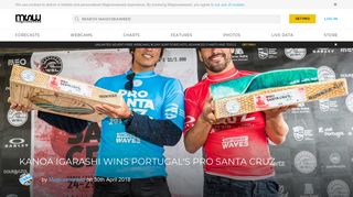Kanoa Igarashi Wins Portugal's Pro Santa Cruz - Magicseaweed.com