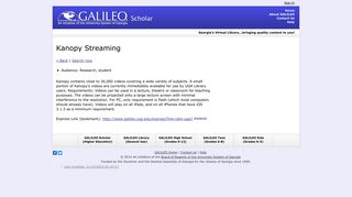 Kanopy Streaming - Galileo.usg.edu - University System of Georgia