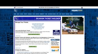 Season Ticket Holders :: Manage Your Tickets | Kansas City Royals