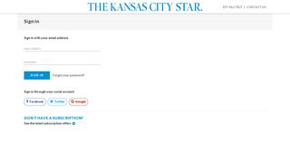 Sign in - The Kansas City Star