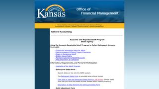 Setoff Program for State Agencies - Kansas Department of ...