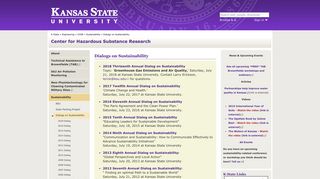 Dialogs on Sustainability - K-State's College of Engineering - Kansas ...