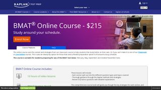 BMAT Online Self Study Course | Kaplan - Kaplan Test Prep