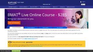 BMAT Live Online Course | Virtual Classroom BMAT Prep from Kaplan